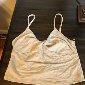 Beige zara crop top